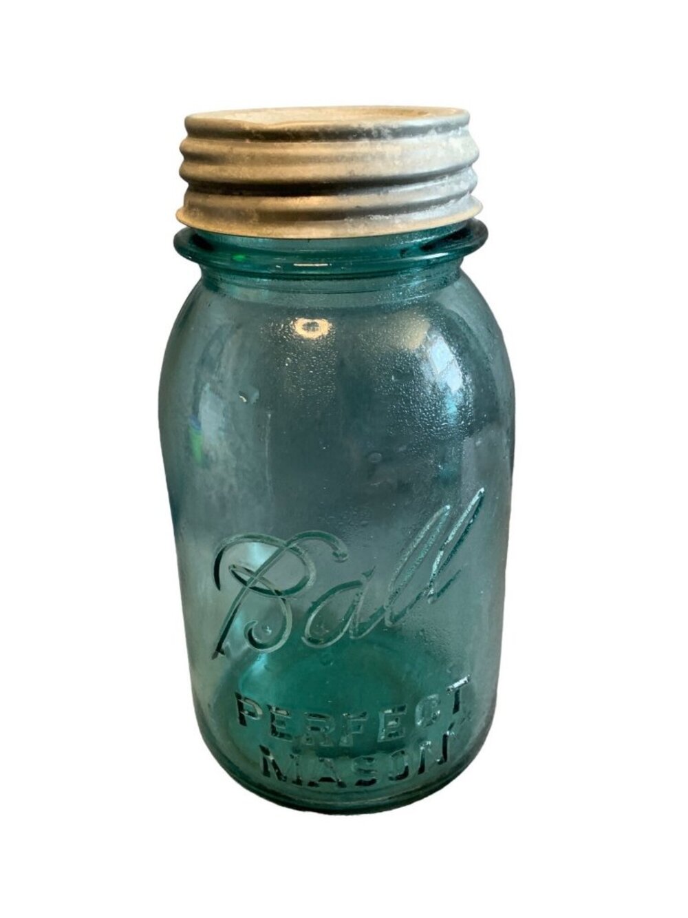 Blue Ball Perfect Mason Canning Jar Quart with Zinc Lid
